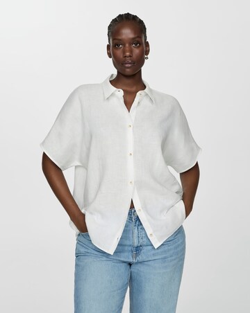 Mango Linen Button Up Shirt