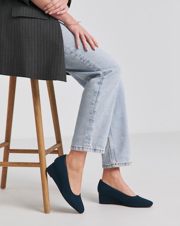 Valentina Low Wedge Court Shoe Wide E Fit