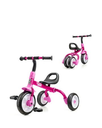 Xootz Switch Rider Folding Balance Bike Trike - Pink
