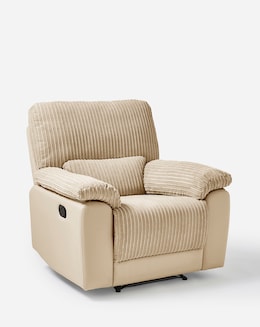 Harlow Fabric/Faux Leather Recliner Chair