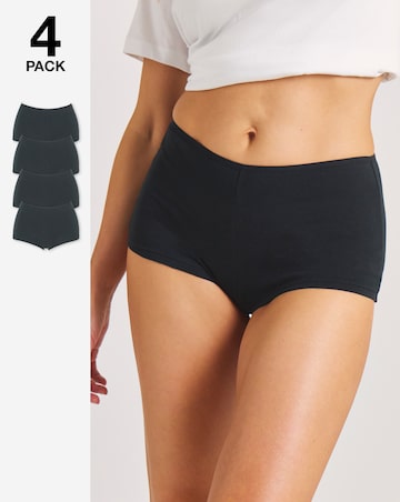 Pretty Secrets (4 Pack) Cotton Boy Short Knickers