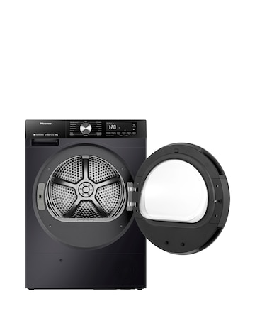 Hisense 3S Series DH3S802BB3 WiFi-enabled 8kg Heat Pump Tumble Dryer - Black