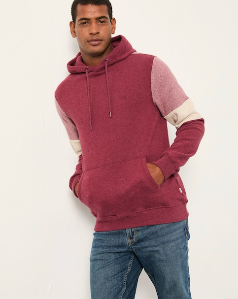 FatFace Brooke Cut & Sew Hooded Sweatshirt - Claret
