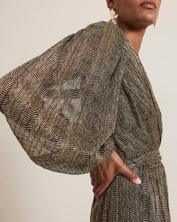 Phase Eight Alli Gold Textured Jumpsuit