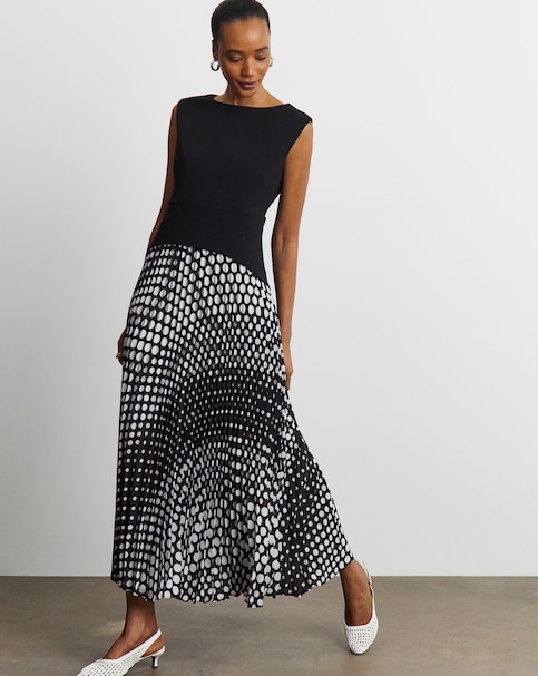 Joanna Hope Chiffon Skirt Jersey Dress