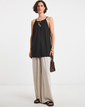 Tie Front Trim Vest