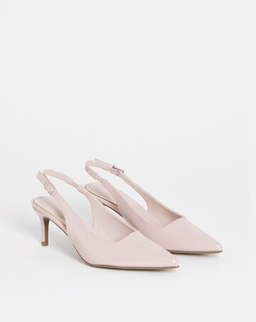 Aspen Pointy Toe Slingback Shoes - Wide Fit (E)
