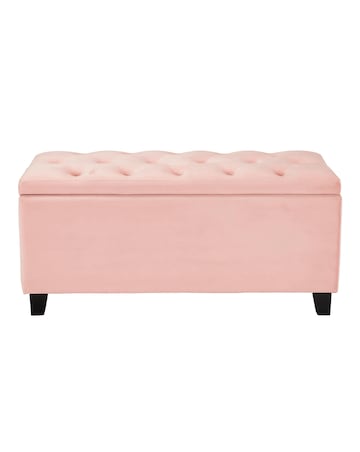 Freya Velvet Storage Ottoman