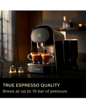 Philips LM8014/60 L'OR Barista Deep Black Coffee Machine with Milk Frother