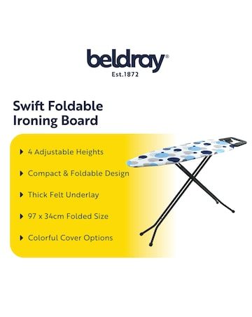 Beldray Spot Print Swift Collapsible Ironing Board