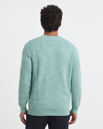 Cotton Twist Crew Neck Knitted Jumper