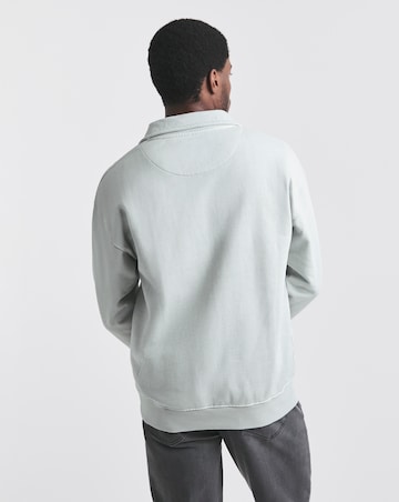 Union Garment Dyed 1/4 Zip Sweat- Steel Blue