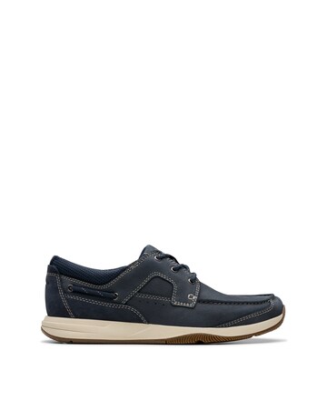 Clarks Sailview Lace Shoes - Navy