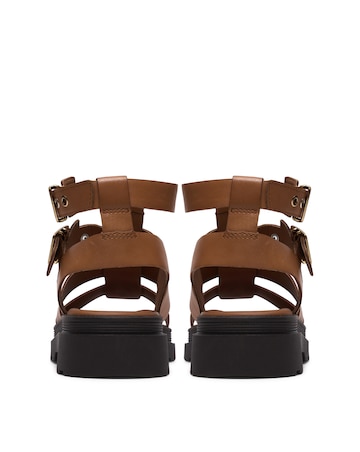 Clarks Tan Leather Orinoco3 Cross Sandals - Standard Fit (D)