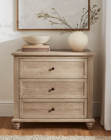 Julipa Imogen Ready Assembled Wooden Small Chest of Drawers