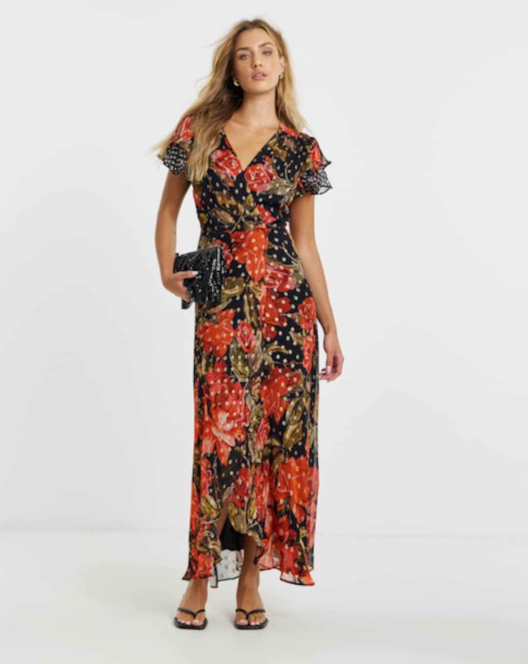 Hope & Ivy Blossom Wrap Maxi Dress | Ambrose Wilson