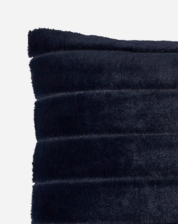 Large Ribbed Faux Fur Cushion