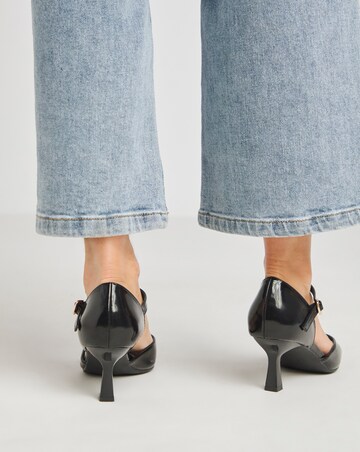 Heavenly Soles Corrine Two Part Pointed Toe Heeled Shoes - Extra Wide Fit (EEE)