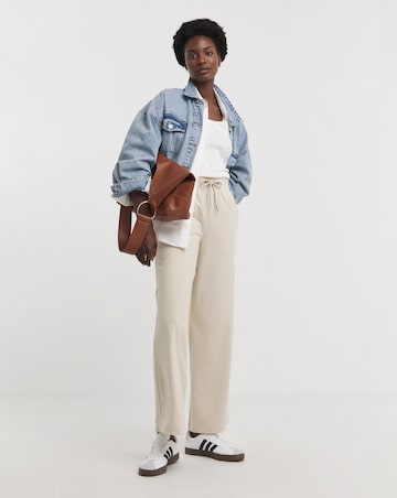 Oatmeal Wide Leg Joggers