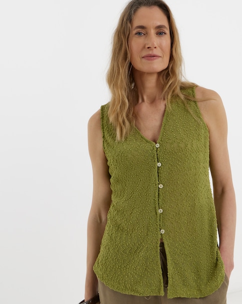 Boucle Button Top
