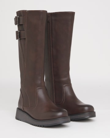 Heavenly Feet Bernice Knee High Boots Standard Calf Ex Wide Fit