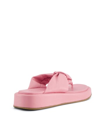 Dune London Landmark Leather Padded Toe Post Sandals D Fit