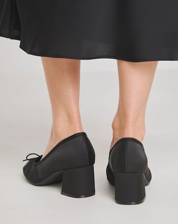 Dreamer Block Heel Ballerina Shoes - Wide Fit (E)