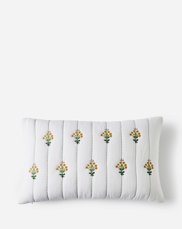Fern Quilted Floral Boudoir Cushion