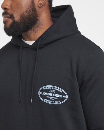 Jack & Jones York Logo Hoodie - Black