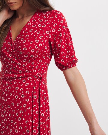 Soft Touch Jersey Wrap Midi Dress