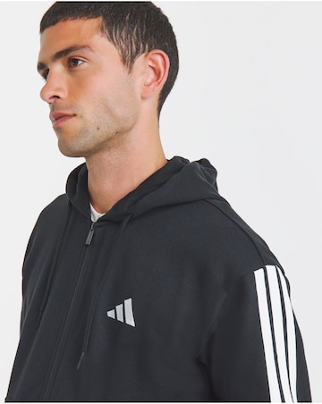 adidas 3 Stripes Full Zip Fleece Hoodie