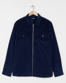 Cord Zip Through Overshirt