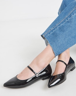 Clara Pointed Toe Mary Janes - Wide Fit (E)