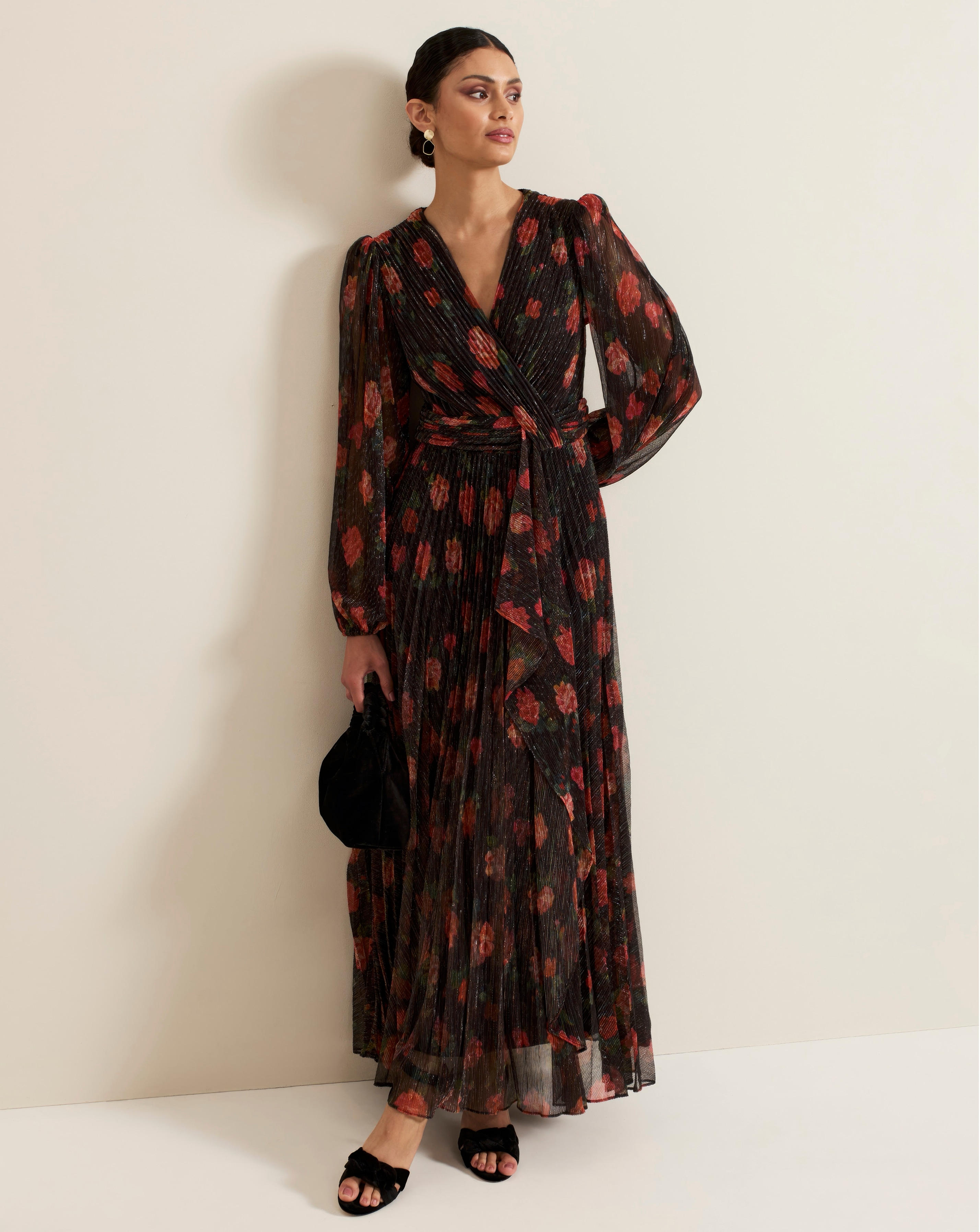 【Phase Eight/フェイズエイト】Kenzia 花柄 ラップマキシドレス セール】 Kezia Wrap Dress （ロング・マキシ丈ワンピース