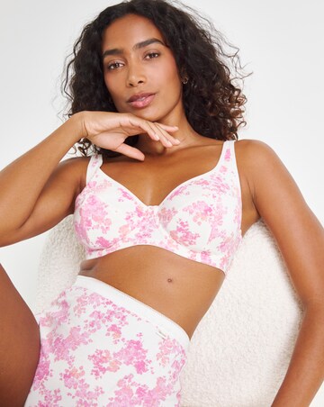 Slimma (2 Pack) Cotton Full Cup Bras (B-G) Pink Floral