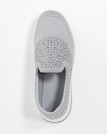Diamante Slip On Leisure Shoe E Fit