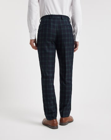 Tonal Tartan Check Suit Trousers