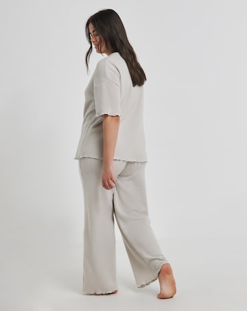 Ecru Brushed Waffle Lounge Set