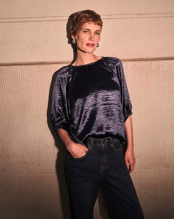 Satin Puff Sleeve Top