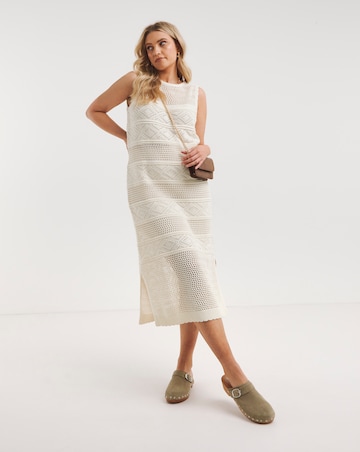 Simply Be Natural Crochet Midaxi Dress