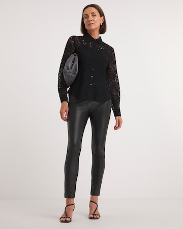 Whistles Lucy Seam Detail Lace Shirt