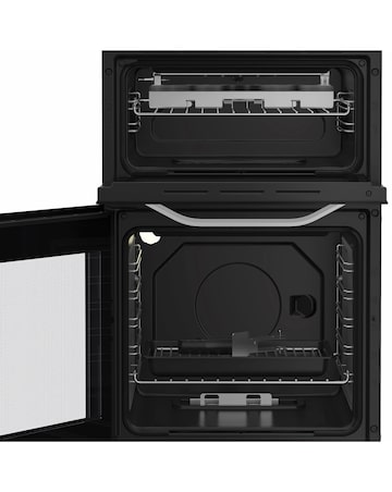 Hotpoint HTG5GCWL 50cm Gas Twin Cooker with Glass Lid - White