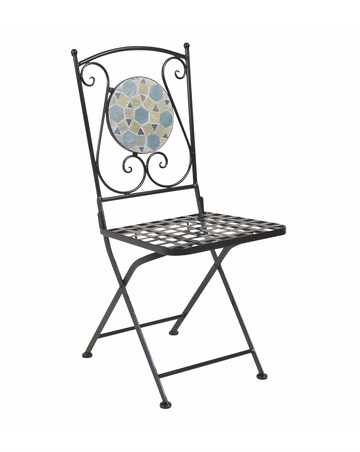 Charles Bentley Mosaic 4 Seater Dining Set - Blue
