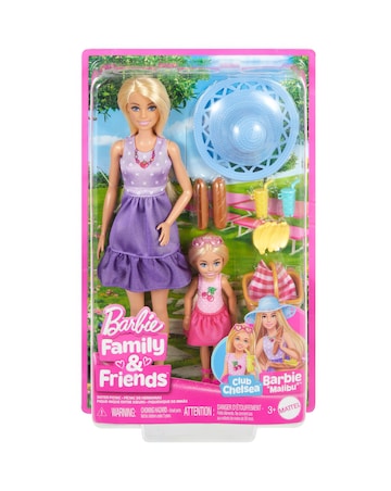 Barbie Family & Friend Malibu and Chelsea Dolls 2 Pack