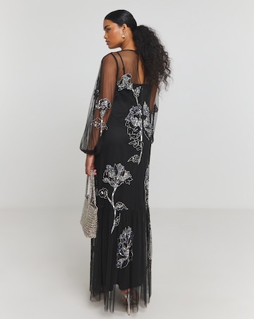 Maya Deluxe Embellished Trapeze Dress