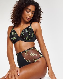 Panache Meadow Plunge Wired Bra Black