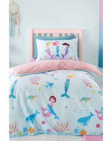 Catherine Lansfield Mermaid Reversible Duvet Cover Set