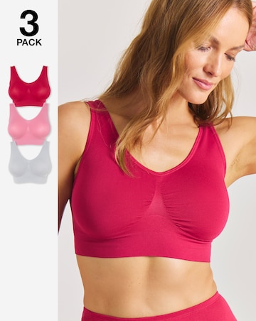 Pretty Secrets (3 Pack) Comfort Tops Red Multi