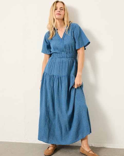 FatFace Rowen Check Midi Dress