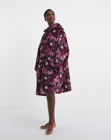 Joe Browns Animal Print Fleece Hooded Lounge Dress